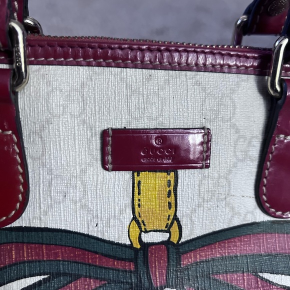 Gucci Coated Canvas Monogram Medium Tattoo Birds Joy Boston bag - Picture 9 of 9